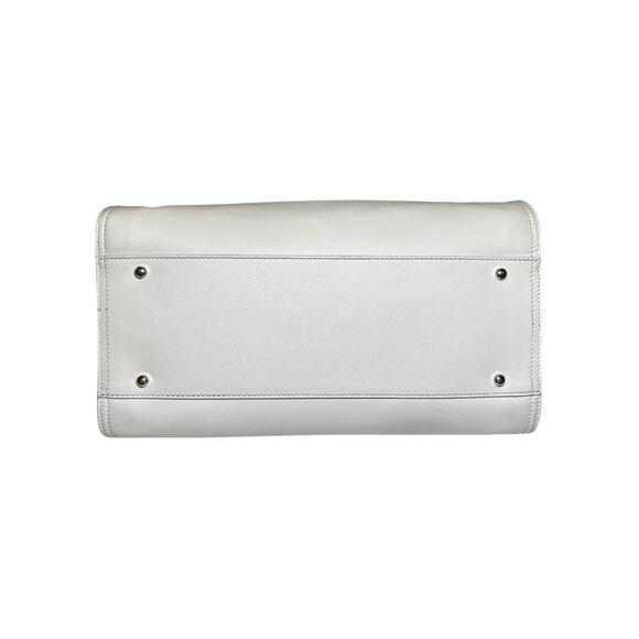 CHANEL Deauville Ivory Caviar Leather Studded GM Large Chain Shopping Tote SHW - Picture 3 of 11